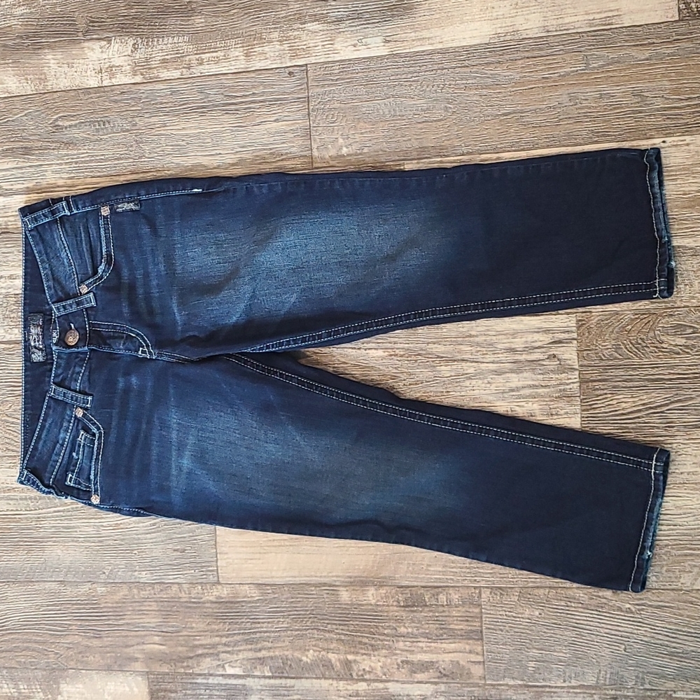 Silver Jean Capris